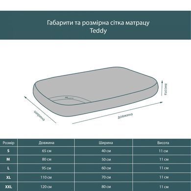 Матрац для Собак та Котів Teddy Beige Teddy Beige XL - 110х70х11см