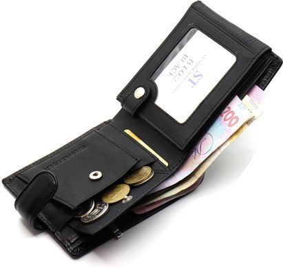Классическое мужское портмоне из натуральной кожи ST Leather ST102 Черный