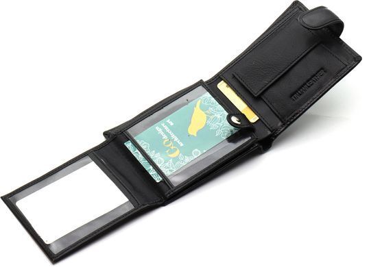 Классическое мужское портмоне из натуральной кожи ST Leather ST102 Черный