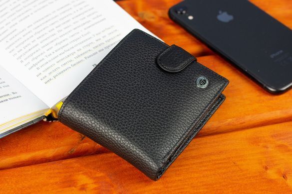Классическое мужское портмоне из натуральной кожи ST Leather ST102 Черный