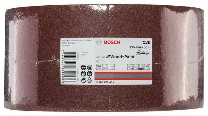 Шлифрулон Bosch J450 на тканевой основе G80 - 115mmX50.000mm (2608621483)Шлифрулон Bosch J450 на тканевой основе G100 -