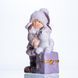 Новогодняя фигурка с подсветкой Девочка с медвежонком из фарфора 12&times;7&times;20 (см) новогодний декор для дома, квартиры на подарок