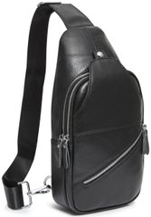 Кожаный черный слинг мужской Tiding Bag - MK59321