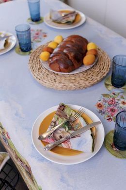 Кругла Великодня серветка на стіл Настрій D35см, Пасха