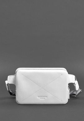 Кожаная женская поясная сумка Dropbag Mini белая