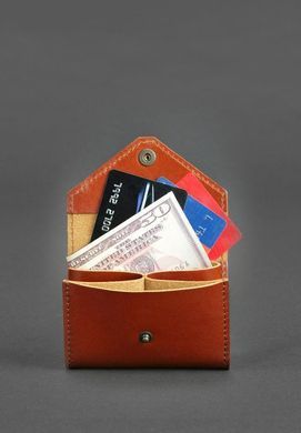 Кожаный кард кейс 3.0 светло-коричневый с мандалой