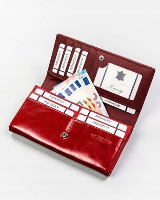 Гаманець жіночий шкіряний 4U CAVALDI PN24-FO-RS-4235 червоний