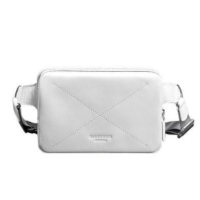 Кожаная женская поясная сумка Dropbag Mini белая