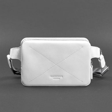 Кожаная женская поясная сумка Dropbag Mini белая