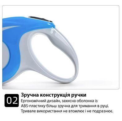 Повідець-рулетка для собак та котів 5м SJ-208 Gray-Black сіро-чорний