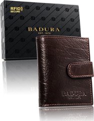 Візитниця чоловіча шкіряна Badura N-TW-04-MIL темно-коричневий