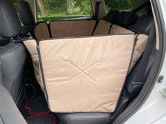 Автогамак Трансформер для Собак Happy Travel Beige з захистом дверей 120х145см