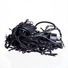 Новорічна гірлянда вулична Бахрома 6 м 105 LED чорний провід Синій 6МBBL