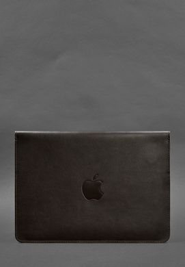 Кожаный чехол-конверт на магнитах для MacBook 14 Темно-коричневый