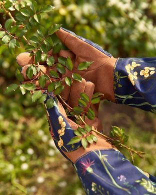 Рукавиці садові FLORAL HC з довгим манжетом, бавовна, шкіра та полієстер, розмір M/9