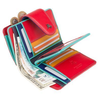 Жіночий шкіряний гаманець Visconti SP31 Poppy (Red Multi Spectrum)