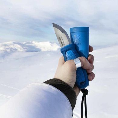 Ніж Morakniv Eldris 1.0 Colour Blue (12631) + кресало, паракорд та застібка