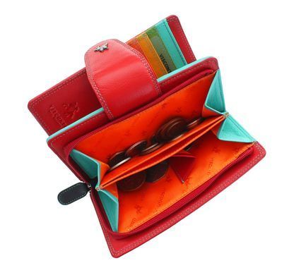 Жіночий шкіряний гаманець Visconti SP31 Poppy (Red Multi Spectrum)