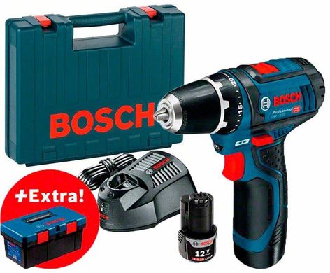 Акумуляторна дриль-шуруповерт Bosch GSR 12V-15 + з/у GAL 1230 CV + 2 акб GBA 12V 2Ah (0615990L28)