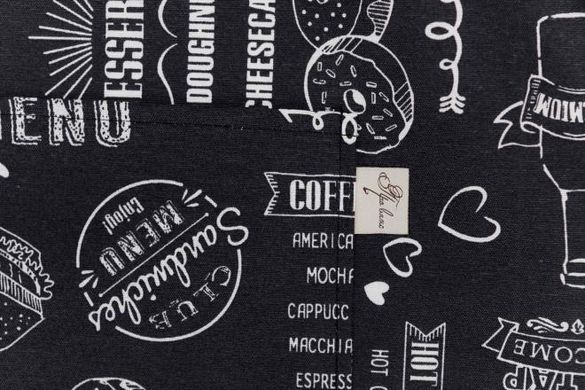 Чехол на табурет Breakfast black 35х35 см