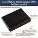 Корпус бесперебойника ups для роутера и видеонаблюдения 9в 12в USB 5В сменные аккумуляторы 18650, Черный