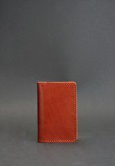 Шкіряний кард-кейс (візитниця) 6.0 світло-коричневий, Коричневий, натуральна шкіра Краст