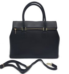 Жіноча шкіряна сумка Italian fabric bags 1426 black