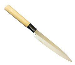 Ніж кухонний Sashimi Hocho (Yanagiba) 180 мм лезо, AOGAMI #2, рукоятка вишня, HONMAMON (4582243657419)