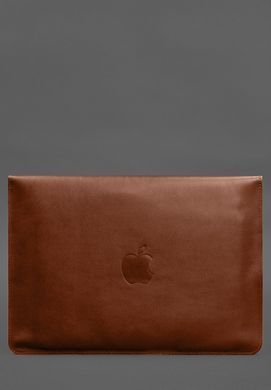 Шкіряний чохол-конверт на магнітах для MacBook 15 дюйм Світло-коричневий, Коричневий