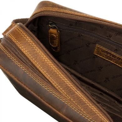 Сумка кросс-боди женская кожаная Visconti S40 Brooklyn (Oil Tan) темно-коричневая