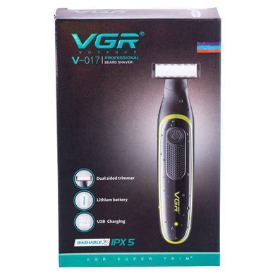 Триммер для волос и бороды с 3 насадками Черный VGR V-017