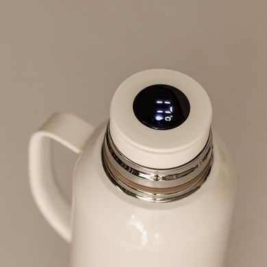 Термос Vacuum с датчиком температуры на 820 мл белый HP-14-55W