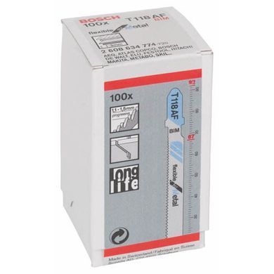 Полотно для лобзика Bosch (2608634774) T 144 DF, BIM 100 шт