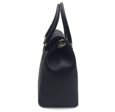 Жіноча шкіряна сумка Italian fabric bags 1426 black