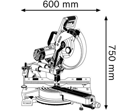 Пила торцювальна з протяжкою Bosch GСM 12 SDE (0601B23100)