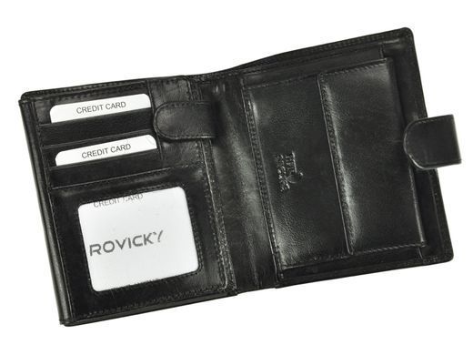 Кошелек мужской кожаный ROVICKY PC-102L-BAR BLACK