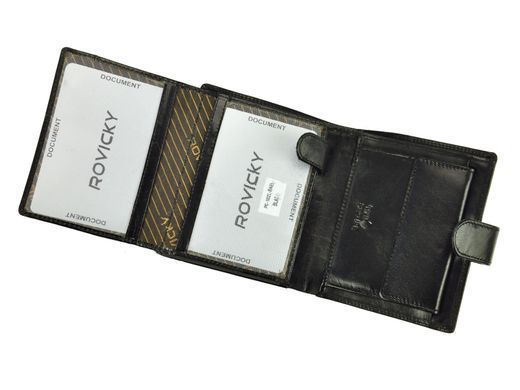 Кошелек мужской кожаный ROVICKY PC-102L-BAR BLACK