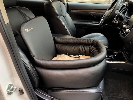 Автокрісло для собак Luxury Black M - 45x45x24x52 см