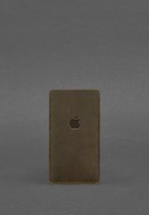 Шкіряний чохол для iPhone 12 Темно-коричневий Crazy Horse
