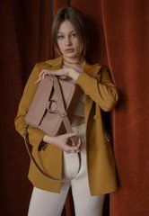 Жіноча шкіряна сумка Jessie карамель краст, Натуральна шкіра