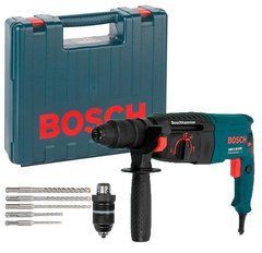 Перфоратор Bosch GBH 2-26 DFR + змінний патрон + набір 5 бурів + валіза (061125476D)