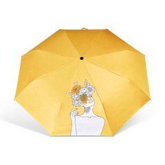 Парасолька жіноча механічна Fulton L884-040171 National Gallery Minilite-2 UV Sunflowers жовта