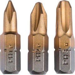 Набор бит Bosch PH1,PH2,PH3 Titanium 25 мм
