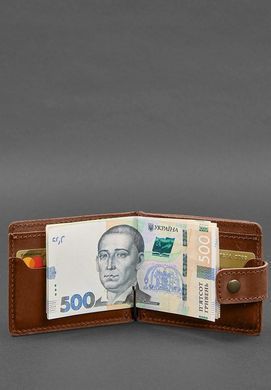 Шкіряне портмоне 13.1 затискач з хлястиком світло-коричневе Crazy Horse, натуральна шкіра Crazy Horse