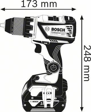 Акумуляторний дриль-шуруповерт Bosch GSR 18V-60 C Professional (06019G1102)