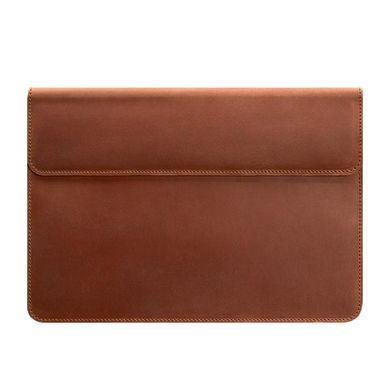 Кожаный чехол-конверт на магнитах для MacBook 15 дюйм Светло-коричневый Crazy Horse