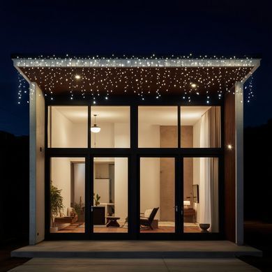 Уличная гирлянда Бахрома 12 м 200 LED белый провод Белый 12MWW