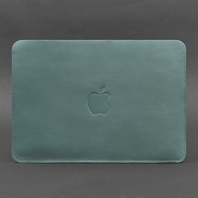 Чохол із натуральної шкіридля MacBook 13 дюйм Бірюзовий, Бирюзовый