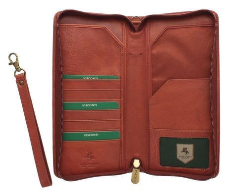 Кошелек для путешествий (тревелер) Visconti 1157 - Polo (brown)