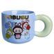 Чашка порцелянова Labubu Bring Joy 400 (мл) подарункова кружка прикольна чашка для дітей на подарунок FM-22C, Блакитний